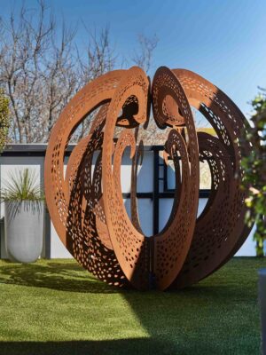 wattle bird sculpture